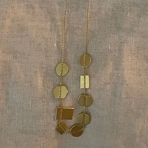 Madewell adjustable geometric gold necklace